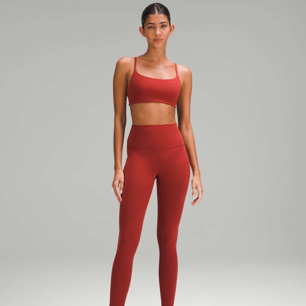 Wunder Train Strappy Racer Bra *Light Support, A/B Cup, Terra Orange